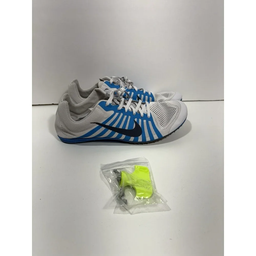 Nike Zoom D  Distance Track & Field‎ Spikes Blue White 819164-004 Mens Sz 12.5